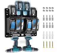 FETESNICE Wall Mount for Makita Battery Charger Holder,Easy Installation,Metal Charger Mount for Makita 18V Batteries & DC18RC DC18RD Chargers,Durable Tool Storage for Workspace & Garage