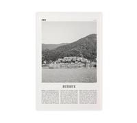Fethiye Black And White, Turkey, Europe, Türkiye, Turkish City Map Travel Landscape Canvas Modern Poster Wall Art Prints Paintings Living Room Bedroom Decor 20x30inch(50x75cm)