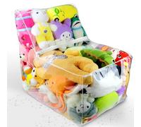 fethwoin Animal Shaped Pouffe Plush Transparent Waterproof Large Bean Bag Stuffed Pouffe Storage Creative Storage for Kids and Kids Room Organization