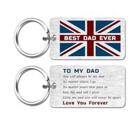 Fetiger Dad Gifts for from Daughter, Best Dad Keyring Gift for Men, I Love Daddy Present for Birthday Retirement, to My Father Ideas