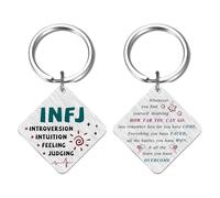 Fetiger INFJ MBTI Gifts for Women Men, INFJ Birthday Gifts, INFJ MBTI Keyring for Boys Girls Adult MBTI Lovers