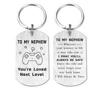 Fetiger Nephew Gifts from Auntie for Christmas, I Love My Nephew Key Ring Game Controller Present from Aunt Uncle for Teen Boy