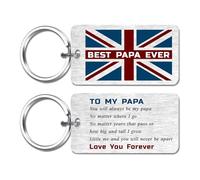 Fetiger Papa Gifts, to My Best Papa Ever Keyring Birthday Retirement Present for Men