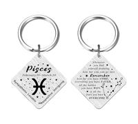 Fetiger Pisces Zodiac Gifts for Women Men, Zodiac Pisces Birthday Gifts, Pisces Zodiac Keyring for Boys Girls Adult Horoscope Lovers
