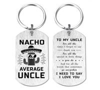 Fetiger Uncle Gifts for from Niece Nephew, Best Uncle Keyring for Men, Thanksgiving Retirement Present from Niece