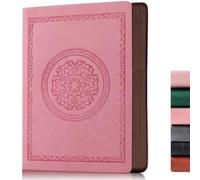 Fetinar 2026 Leather Vintage Journal Notebook,300 Pages,Leather Softcover Lined Journal Notebooks for Women Men,Notebook Journals for Writing Travel,Business,Office,5.7'' X 8.3'',Pink