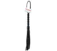 Fetish Fantasy Beaded Cat-O-Nine Tails Whip, Black