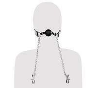 Fetish Fantasy Extreme Deluxe Mouth Gag Silber One Size