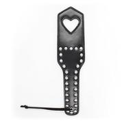 Fetish Spanking Paddle Me Textured Silicone BDSM 2Heart Whip Flirt Slave Bondage Boutique Studded Punk Sex Toys for Women Black One Size