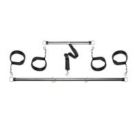 Fetish Spread’em Bar - Silver Restraint Bar with Cuffs