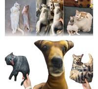FETNHU Custom Pet Pillow, Customized Ugly Pet Pillows, DIY Abstract Personalized Custom Pet Pillow, Custom Stuffed Animals of Your Pet with picture, Funny Cat Dog Pet Pillows Personalized Photo (DIY)