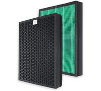 Fette Filter - 300/300S Filter Compatible with Coway AIRMEGA Max2 300 / 300S Smart Air Purifer Combined Green True HEPA with Enchanced Activated Carbon 2-in-1 Filter. Part # 31116335 - Pack of 2