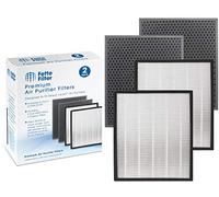 Fette Filter - LV-PUR131 Premium Replacement Filters Compatible with LEVOIT Air Purifier Models LV-PUR131s and LV-PUR13, LV-PUR131-RF, 2 Pack True HEPA and 2 Activated Carbon Filters.