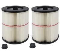 Fette Filter - Pack of 2 - General Purpose Cartridge Filter | Replacement Filter Compatible with Craftsman Red Stripe Vacuums - Compare to Part #17816 9-17816