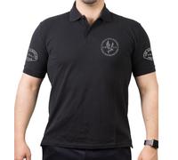 FEUER1 Polo Black, L.A.P.D. SWAT, California, Patch Design, black, M
