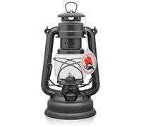 Feuerhand 276 Outdoor Hurricane Oil Lantern - German-Made Since 1893, Paraffin Lamp with Galvanized Steel, 300ml Tank, 20 Hour Burn Time, Safe for Hanging or Table Use, Kerosene Camping Light, Iron