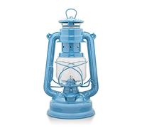 Feuerhand Baby Special 276 Storm Lantern Pastel Blue for Garden, Camping and Balcony Traditional Petroleum Lamp with 20 Hours Light Time Made in Germany