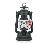 Feuerhand Outdoor Hurricane Oil Lantern 276 - German-Made Since 1893, Paraffin Lamp with Galvanized Steel, Rust-Resistant, Kerosene Lantern, 300ml Tank 20 Hour Burn, Safe Hanging, Grey