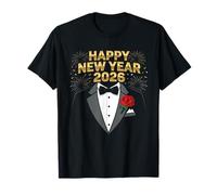 Feuerwerk Silvester Neujahr Anzug Tuxedo Smoking Fliege Hemd T-Shirt