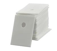 Feuille carrée en céramique d'alumine, Alumina And AlN Ceramic Insulating Sheets Perforated White Multiple Sizes Pack Of 50(17X22X0.6mm)