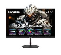 FeuVision 24.5inch 240Hz 300Hz Gaming Monitor, FHD 1080p, IPS Panel, 1ms Response Time, Adaptive sync, PC Monitor, 3-Sided Frameless, Ultra Slim, 100% sRGB, with DP cable up to 300Hz, HDMI *2, DP*2
