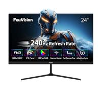FeuVision 24 inch Gaming Monitor 240Hz, FHD 1080p, IPS Panel, 1ms Response Time, Adaptive sync, PC Computer Monitor, 3-Sided Frameless, Ultra Slim, 99% sRGB, Bluelight Filter, DP＆ HDMI Port