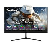 FeuVision 27 inch Gaming Monitor 240Hz, FHD 1080p, IPS Panel, 1ms Response Time, Adaptive sync, PC Computer Monitor, 3-Sided Frameless, Ultra Slim, 100% sRGB, Bluelight Filter, DP＆HDMI Port