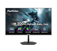 FeuVision 27inch 240Hz 300Hz Gaming Monitor, FHD 1080p, IPS Panel, 1ms Response Time, Adaptive sync, PC Monitor, 3-Sided Frameless, Ultra Slim, 100% sRGB, with DP cable up to 300Hz, HDMI *2, DP*2