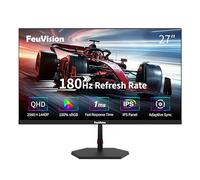 FeuVision 27inch Gaming Monitor 180Hz, QHD 2560 * 1440p, IPS Panel, 0.5ms Response Time, Adaptive sync, PC Computer Monitor, 3-Sided Frameless, Ultra Slim, 100% sRGB, Bluelight Filter, DP*2, HDMI*2