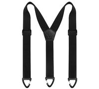 Fevaeno Mens Braces with Triangular Anti-slip Buckle Length Adjustable Elastic Suspenders for Men and Women YBlack
