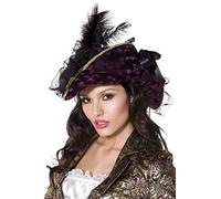 Fever Adult Marauding Purple Pirate Tricorn Hat Fancy Dress Costume