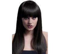 Fever Alexia Wig, Brown, Long Blunt Cut with Fringe, 38cm / 19in