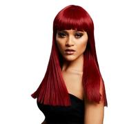 Fever Alexia Wig True Blend Ruby Red Long Blunt Cut With Fringe 48cm