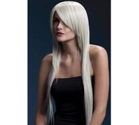 Adult's Fever Long Straight Black Vampire 60's Fancy Dress Costume Wig