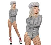 Fever Catsuit Bodysuit Ladies Festival Disco Rave 70s Fancy Dress Outfit Carniva