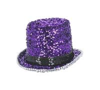 Fever Deluxe Felt & Sequin Top Hat, Purple