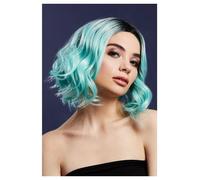 Fever Deluxe Kourtney Styleable Heat Resitstant aqua blue Wig wavey