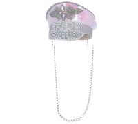 Fever Deluxe Sequin & Pearl Bride Captains Hat Hen Night BRIDE Fancy Dress