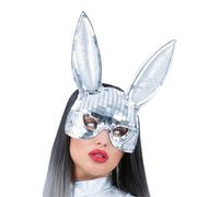 Fever Disco Bunny Mask Silver (One Size)