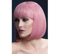 Fever Women's Elise Wig, One Size, Pastel Pink - wig fever elise pink fancy dress 13 short bob ladies deluxe pastel 13in33cm adult womens smiffys