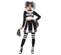 Fever Halloween Gothic Cheerleader Fancy Dress Costume