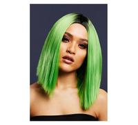 Smiffys Fever Kylie Wig, Two Toned Blend, Lime Green