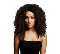 Fever Lizzo Dark Brown Curly Wig for Adults, Women's Costume Accessory | Crafted from heat resistant synthetic fibre so you can style and reshape for fancy dress, themed parties or cosplay