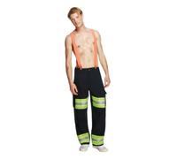 Smiffys Male Firefighter Costume Fever Adult Blue Orange 20897m blue/orange