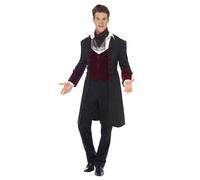 Fever Men's Gothic Vampire Costume Set in Black | Size: Medium fever Black M