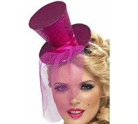 Fever Mini Tophat on Headband - Hot Pink