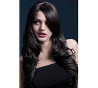 Fever Women's Long Black Wig With Soft Waves And Side Part, 26inch, One Size, - wig fever nicole black 26inch66cm smiffys fancy dress