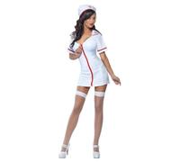 Fever No Nonsense Nurse Fancy Dress Costume Ladies Medium - UK 12-14