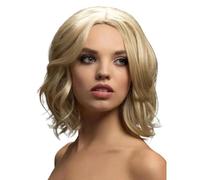 Fever Olivia dark blonde wavy mid length heat styleable wig for adults
