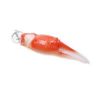 FEVER SEVEN XDSW Crab Claw & Shrimp Tempura Keychain - Cute Funny Simulated Seafood Design Keyring, Crab Claws, Standard Size